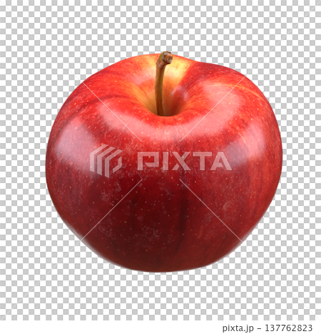 Fresh Red Apple Isolated On Black Background  3d render. 137762823