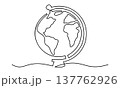 School Globe Geography Education Outline Illustration 137762926