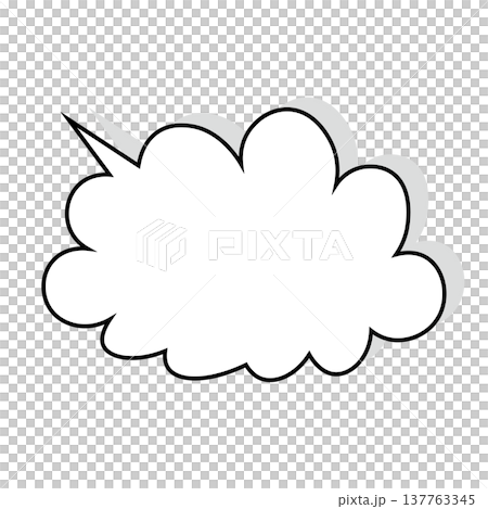 Simple illustration of a cloud-shaped speech bubble 137763345