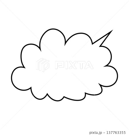 吹き出し 雲型のシンプルなイラスト 137763355