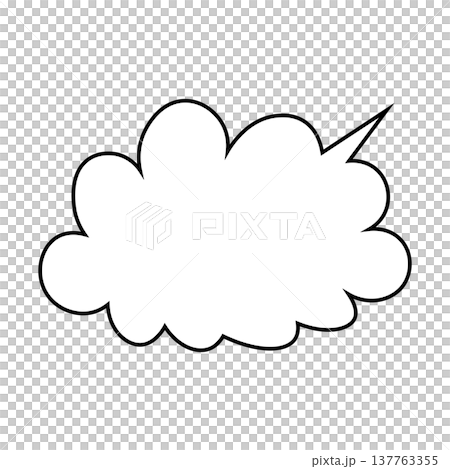 吹き出し 雲型のシンプルなイラスト 137763355