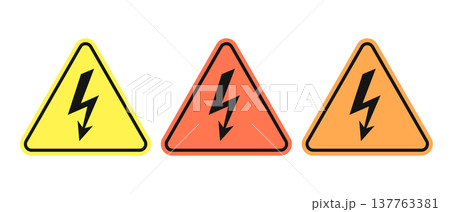 high voltage danger electricity warning sign 137763381