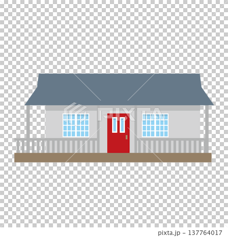 一軒家の住宅イラスト 137764017