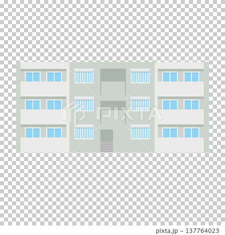 Apartment building illustration 137764023
