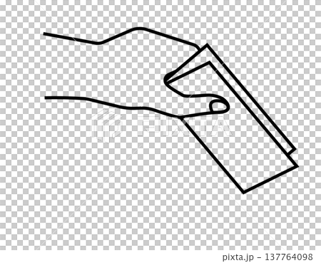 投票箱に投票するイラスト　選挙アイコン 137764098