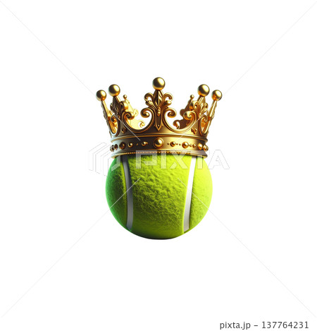 tennis ball with crown 137764231