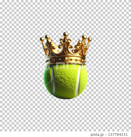 tennis ball with crown 137764231
