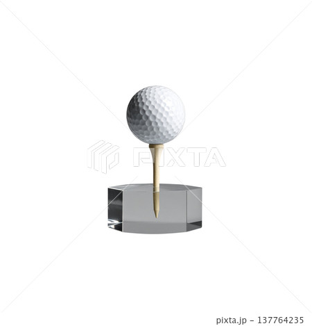 golf ball on tee golf ball on tee 137764235