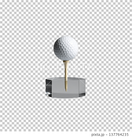 golf ball on tee golf ball on tee 137764235