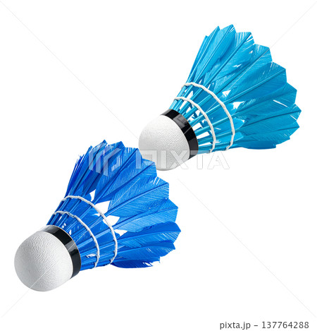 A badminton shuttlecock on a white background. 137764288