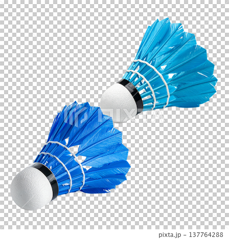 A badminton shuttlecock on a white background. 137764288