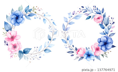 Illustration of a floral frame on a white background. Illustration of a floral frame on a white background. 137764971