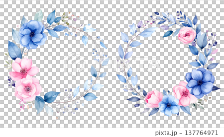 Illustration of a floral frame on a white background. Illustration of a floral frame on a white background. 137764971