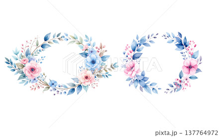 Illustration of a floral frame on a white background. Illustration of a floral frame on a white background. 137764972