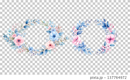 Illustration of a floral frame on a white background. Illustration of a floral frame on a white background. 137764972