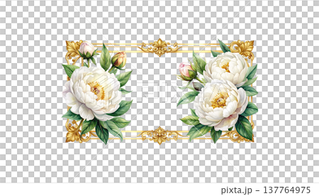 Illustration of a floral frame on a white background. Illustration of a floral frame on a white background. 137764975