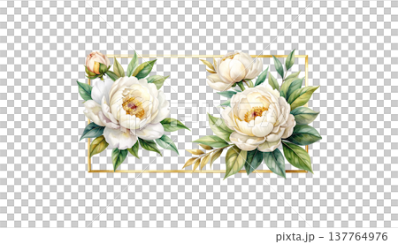 Illustration of a floral frame on a white background. Illustration of a floral frame on a white background. 137764976