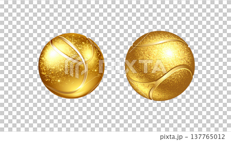 golden ball isolated on white background 137765012