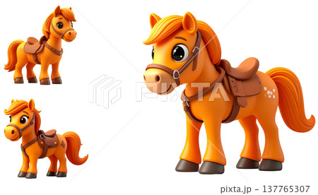 Cartoon illustration of a horse on a white background. Cartoon illustration of a horse on a white background. 137765307