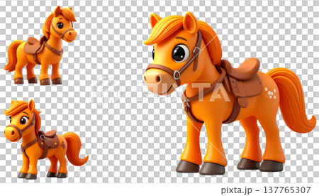 Cartoon illustration of a horse on a white background. Cartoon illustration of a horse on a white background. 137765307