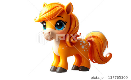 Cartoon illustration of a horse on a white background. Cartoon illustration of a horse on a white background. 137765309
