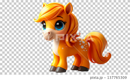 Cartoon illustration of a horse on a white background. Cartoon illustration of a horse on a white background. 137765309