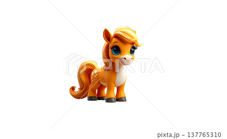 Cartoon illustration of a horse on a white background. Cartoon illustration of a horse on a white background. 137765310