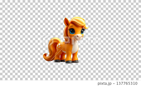 Cartoon illustration of a horse on a white background. Cartoon illustration of a horse on a white background. 137765310