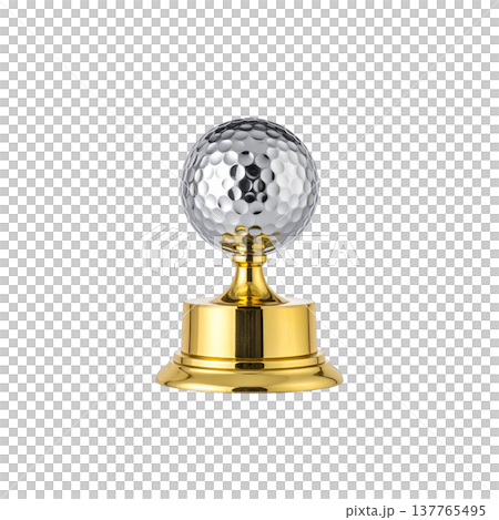 golf ball with a flag golf ball with a flag 137765495