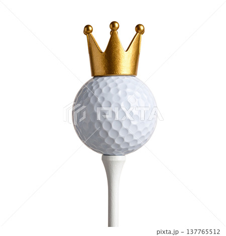 golf ball on white background 137765512