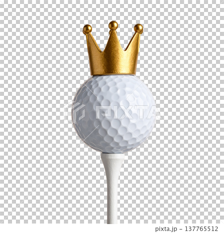 golf ball on white background 137765512