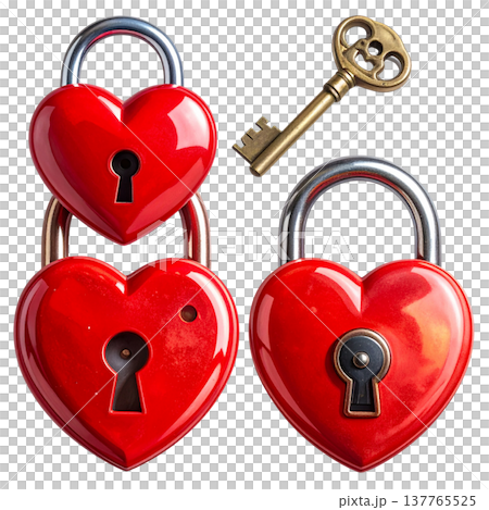 A gold metal house key on a white background. A gold metal house key on a white background. 137765525
