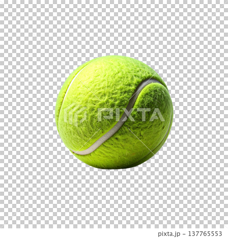 A series of images featuring brightly colored tennis balls and various sports equipment are placed against a white background. A series of images featuring brightly colored tennis balls and various sports equipment are placed against a white background. 137765553