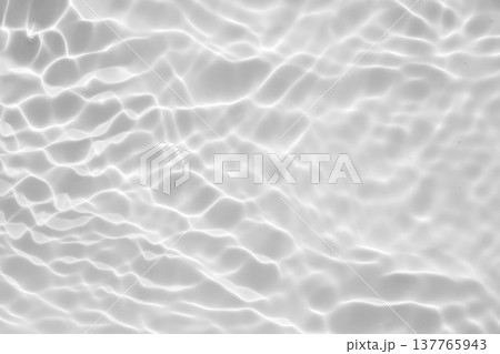 Abstract white transparent water shadow surface texture natural ripple background 137765943