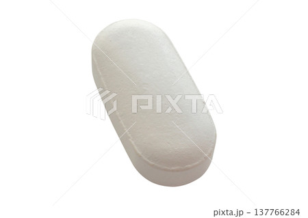 White medicine pill tablet isolated on white background White medicine pill tablet isolated on white background 137766284