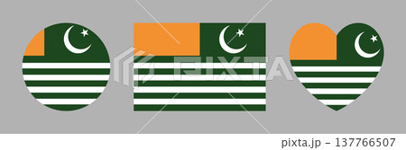 Azad Kashmir flag rectangle, circle, heart shaped icon, button, sticker. Correct colors and proportions. Flag of Azad Kashmir badge, banner, background in rectangular, round, heart shape. Azad Kashmir flag rectangle, circle, heart shaped icon, button, sticker. Correct colors and proportions. Flag of Azad Kashmir badge, banner, background in rectangular, round, heart shape. 137766507