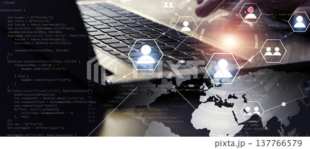 hands on laptop programming web language coding banner hands on laptop programming web language coding banner 137766579