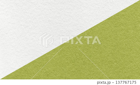 White paper texture two color background with olive green diagonal split and copy space for template, banner, presentation 137767175