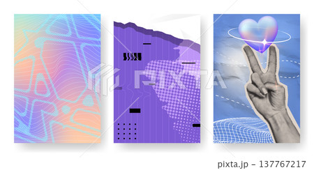 Abstract gradien pattern cards 137767217