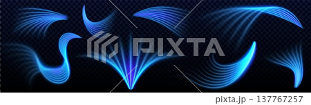 Fresh air flow, cool blue lines and light effects Fresh air flow, cool blue lines and light effects 137767257