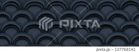 Dark gray seamless geometric pattern background texture. Dark gray seamless pattern showcasing abstract overlapping shapes creating a soft textured background Dark gray seamless geometric pattern background texture. Dark gray seamless pattern showcasing abstract overlapping shapes creating a soft textured background 137768141