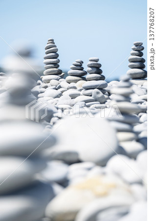 石のある風景　鳴り石の浜（琴浦町） 137768207