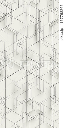 Seamless parametric geometric lines forming...のイラスト素材 [137768263] - PIXTA