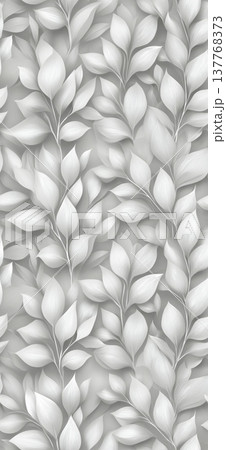 White leaves pattern creating elegant botanical background. White leaves and branches forming a seamless botanical texture, abstract floral wallpaper White leaves pattern creating elegant botanical background. White leaves and branches forming a seamless botanical texture, abstract floral wallpaper 137768373