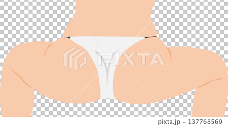 Illustration of a woman who succeeded in dieting 137768569
