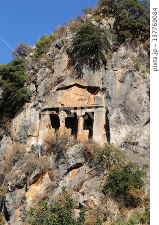 Lycian tombs. Turkey Fethiye. King tombs. 137769084