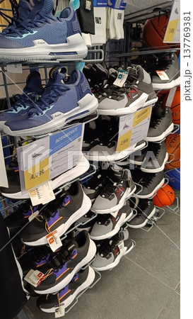 Noida , india - picture of shoes for men DLF mall in noida sec -18 march 15 2026 137769381