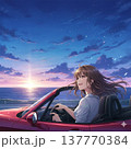 車の運転をする女性 137770384