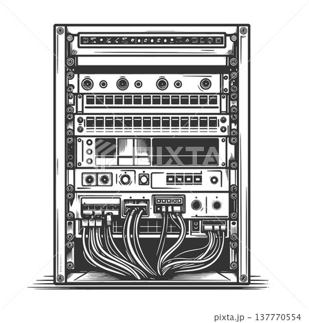 Data Center Server Rack Network Equipment raster Data Center Server Rack Network Equipment raster 137770554