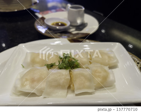 Chinese dim sum meal meat dumping 137770710
